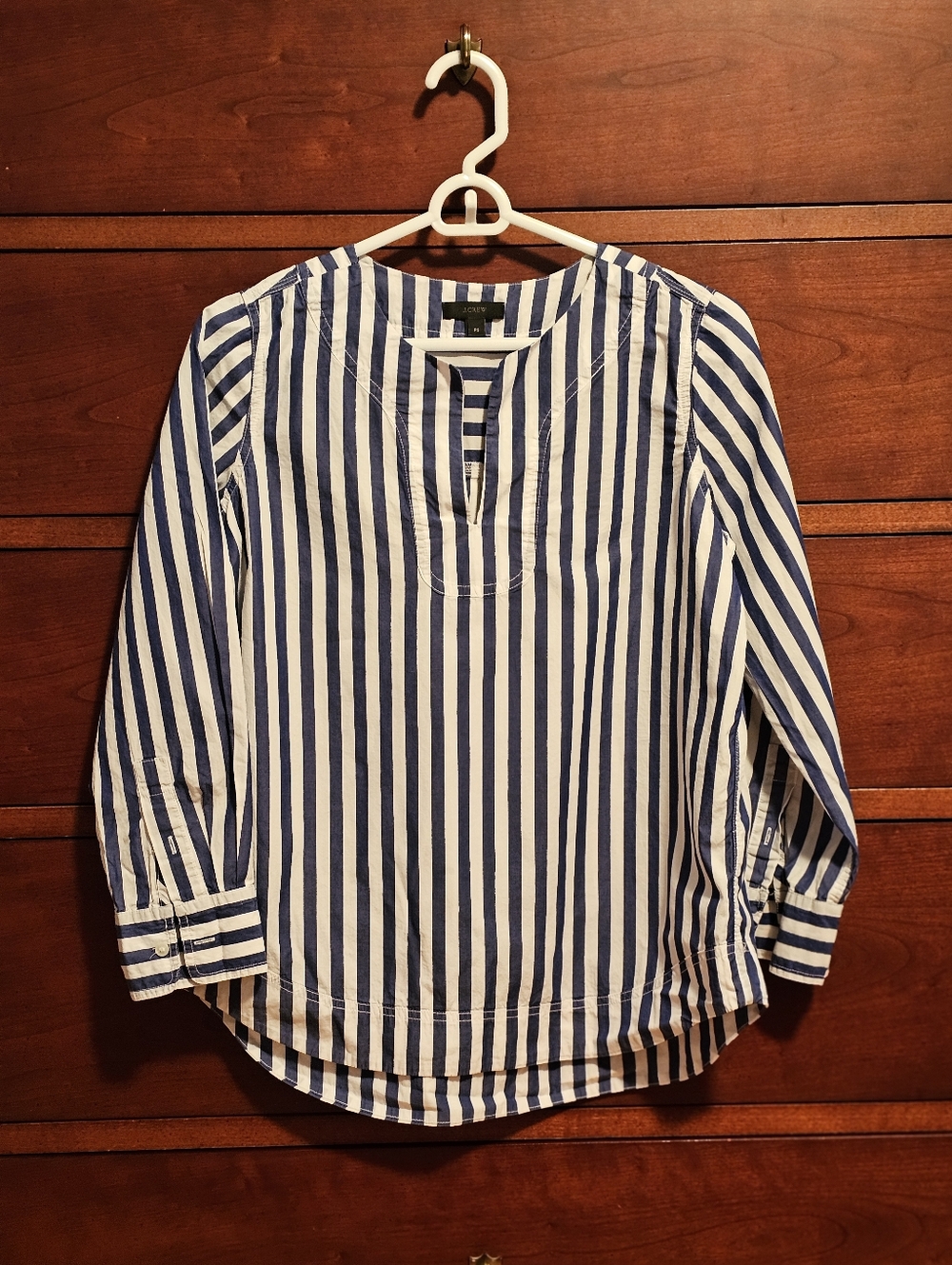 J. Crew Tunic in bold stripe cotton poplin